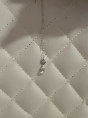 Swarovski Silver Necklace with Clear Crystal Teardrop